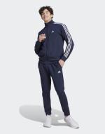 Freizeit-Trainingsanzug Adidas Basic 3-Streifen Fleece Cotton Fleece Blau Herren