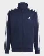 Freizeit-Trainingsanzug Adidas Basic 3-Streifen Fleece Cotton Fleece Blau Herren