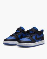 Sportschuhe Sneakers Nike Court Borough Low Recraft KINDER UNISEX Blau Schwarz