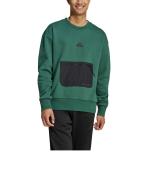 Sport Sweatshirt Adidas City Escape Fleece Herren Flaschengrün Baumwolle