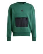 Sport Sweatshirt Adidas City Escape Fleece Herren Flaschengrün Baumwolle