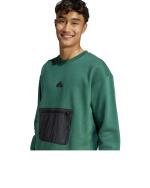 Sport Sweatshirt Adidas City Escape Fleece Herren Flaschengrün Baumwolle