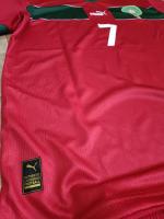 KIT Fußballtrikot Shorts MAROKKO Ziyech 7 HOME World Cup Katar 2022 PUMA Home Kurzarm Herren Rot