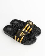 Adidas ADISSAGE Unisex Strandpantoffeln Schwimmbad Freizeit Gummi Schwarz Gold