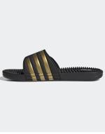 Adidas ADISSAGE Unisex Strandpantoffeln Schwimmbad Freizeit Gummi Schwarz Gold