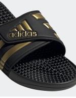 Adidas ADISSAGE Unisex Strandpantoffeln Schwimmbad Freizeit Gummi Schwarz Gold