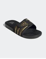 Adidas ADISSAGE Unisex Strandpantoffeln Schwimmbad Freizeit Gummi Schwarz Gold