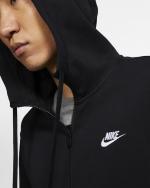 Nike Sportswear Club Sweatshirtjacke aus Baumwolle mit durchgehendem Reißverschluss, schwarz