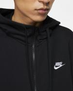 Nike Sportswear Club Sweatshirtjacke aus Baumwolle mit durchgehendem Reißverschluss, schwarz