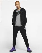 Nike Sportswear Club Sweatshirtjacke aus Baumwolle mit durchgehendem Reißverschluss, schwarz