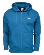 Nike Sportswear Core Club Sweatshirtjacke aus Baumwolle mit durchgehendem Reißverschluss, Blau