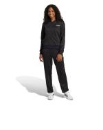 Adidas DAMEN Linear Hoodie W Polyester Trainingsanzug mit Taschen Schwarz