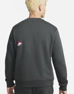 Nike Pullover Crew Standard Issue Baumwollfleece Grau Rauch Unisex Sport Sweatshirt