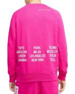 Nike Pullover Crew Nsw World Baumwolle French Terry Fuchsia Unisex Sport Sweatshirt