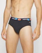 Unterwäsche-Slips Nike Unterwäsche BRIEF Graphic 3 PACK Slips COTTON Mann Schwarz Orange Hellblau