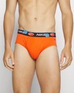 Unterwäsche-Slips Nike Unterwäsche BRIEF Graphic 3 PACK Slips COTTON Mann Schwarz Orange Hellblau