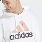 Kapuzenpullover Adidas Big Logo SJ Brushed Cotton Man Weiß