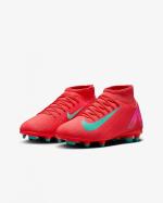 Fußballschuhe Nike Mercurial Jr Superfly 10 Club FG/MG mit Kragen Glow Aurora Green