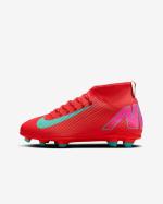 Fußballschuhe Nike Mercurial Jr Superfly 10 Club FG/MG mit Kragen Glow Aurora Green