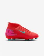 Fußballschuhe Nike Mercurial Jr Superfly 10 Club FG/MG mit Kragen Glow Aurora Green