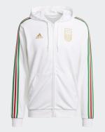  Italia Italy FIGC Adidas Giacca Felpa Cappuccio Euro 2024 UOMO Bianco 