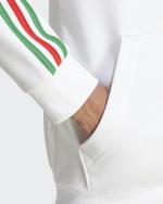  Italia Italy FIGC Adidas Giacca Felpa Cappuccio Euro 2024 UOMO Bianco 