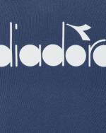 Diadora Pullover Logo French Terry Baumwolle gebürstet Hoodie Herren MADE IN ITALY OCEAN BLUE