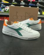 Sportschuhe Turnschuhe Diadora Game Herrenturnier Weiß ORANGE KHAKI