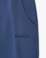 Sport Suit Pants Diadora Sweat Cuff LOGO French Terry Gauzato Cotton Mens MADE IN ITALY Blue Oceania