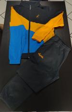 Australian SPORTSWEAR Eclipse Trainingsanzug, MADE IN ITALY, Baumwolle, Herren, Blau, Marineblau, Gelb