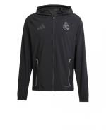 Real Madrid Adidas Tiro 25 Competition Vis Tech Travel Woven Microfiber Nylon Black Men's Training Jacket 2025