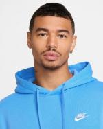 HOODIE SWEATSHIRT NIKE Pullover Sportswear CLUB Sportswear Fleece WITH POCKETS Cotton Royal