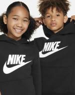 Nike Club K Cotton Fleece Unisex Kids Hoodie Black