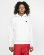 NIKE HOODIE Pullover Sportswear CLUB Sportswear Fleece WITH POCKETS Cotton White