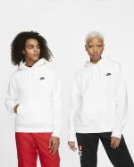 NIKE HOODIE Pullover Sportswear CLUB Sportswear Fleece WITH POCKETS Cotton White