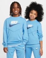 Nike Sportswear Crew Polyester Jungen Kinder Unisex Freizeit Komplett-Trainingsanzug Blau Beyond,Weiß,Weiß