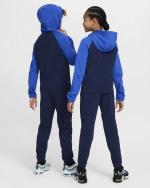 Nike Sportswear K NSW POLY FZ Polyester Jungen Kinder Unisex Game Royal,Midnight Navy,Weiß Kompletter Trainingsanzug Freizeit