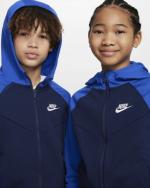 Nike Sportswear K NSW POLY FZ Polyester Jungen Kinder Unisex Game Royal,Midnight Navy,Weiß Kompletter Trainingsanzug Freizeit