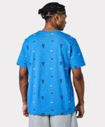 T-Shirt Freizeit Nike Sportswear 12MO Allover-Print Sp25 Allover-Print Baumwolle Rundhalsausschnitt Blau