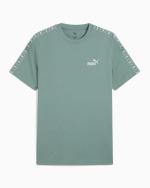 T-Shirt Puma ESS TAPE Cotton Crewneck Grüner Mond