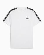 T-Shirt Puma ESS TAPE Cotton Crewneck Weiß