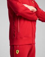 Scuderia Ferrari Puma Race Full Zip Kapuzen-Sportjacke Herren Baumwolle 2025 Rot