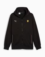 Scuderia Ferrari Puma Race Sportjacke mit durchgehendem Reißverschluss und Kapuze, Herren, Baumwolle, Schwarz, 2025