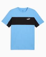 T-Shirt Puma ESS Block Crewneck Cotton Team Hellblau