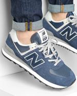 Sports shoes new balance 574 EVN Suede Mesh Navy White sneakers