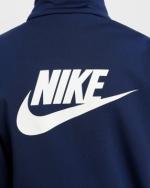 Nike Sportswear K NSW POLY FZ HBR Polyester Boys Kids Unisex Full Tracksuit Midnight Navy,College Grey,White