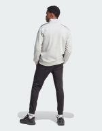  Tuta Intera Completa UOMO Adidas Basic 3-Stripes Fleece Grigio Cotone Felpato 