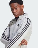  Tuta Intera Completa UOMO Adidas Basic 3-Stripes Fleece Grigio Cotone Felpato 