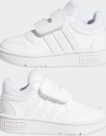 Sports shoes Sneakers Adidas HOOPS Felt Tear closure With tears children Lifestyle Total White