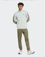 Sport Freizeit Trainingsanzug ADIDAS Basic 3-Streifen Herren Polyester Grün